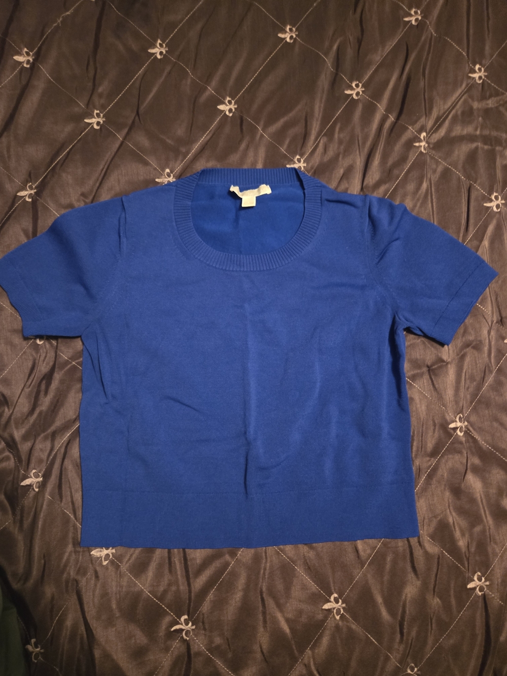 Michael Kors Royal Blue Knit Crewneck Top